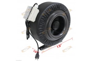 8" Inline 720CFM Hydroponics Duct Tube Exhaust Fan Blower 110V W/ Leather Sleeve